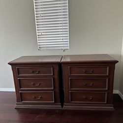 Two Wooden Nightstands