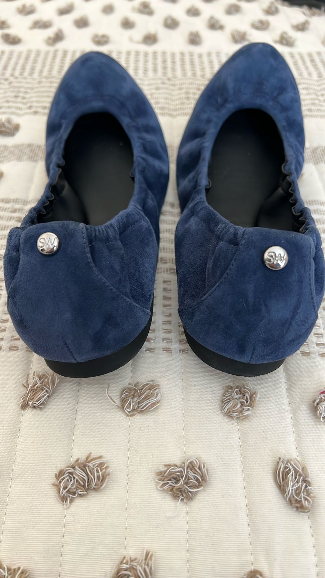 Blue Suede Stuart Weitzman Flats Size 7