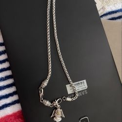 Brighton 925 Silver Necklace And Angel Pendant 