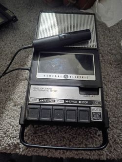 Vintage general electric tape recorder with microphone