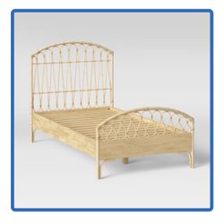 Rattan twin bed frame