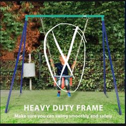Metal 440 lb A-frame steel swing frame