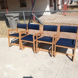 4 Piece Commercial lunch Room Dining Table Chair Set Only No Table. 