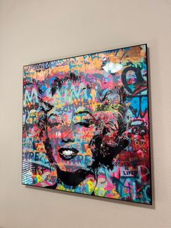 36x36 Marilyn Monroe Pop Art Graffiti Wall Canvas