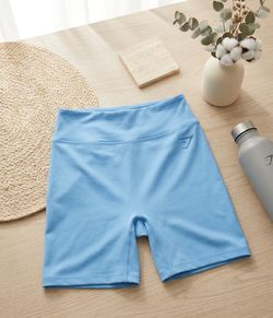 Gymshark Light Blue High-Waisted Scrunch Biker Shorts