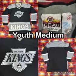 Vintage Los Angeles Kings Hockey Jersey Youth Size Medium 10/12 NHL Winning Goal