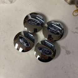 Ford Chrome 65mm Wheel Center Hub Caps FL341A096 - Set of 4