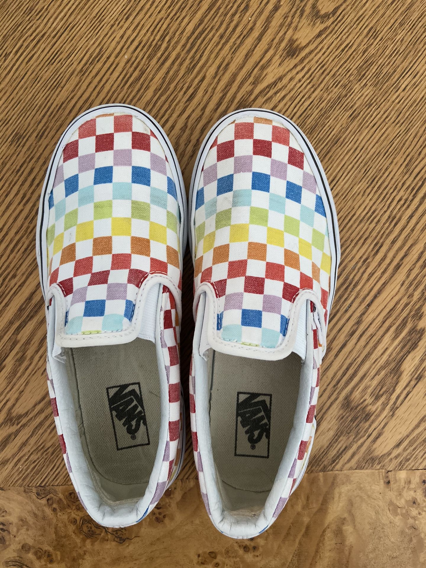 Rainbow Checkered Vans