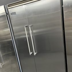Viking Professional Built In 48 Inch Side By Side Refrigerator Counter Depth 