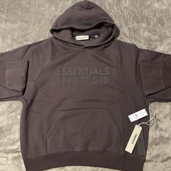 NEW Fear of God Essentials Plum Hoodie (Size XS, S, M) 100% Authentic ✅