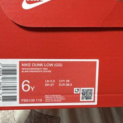 Red And White Nike Dunk Low