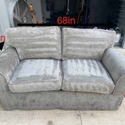Gray Custom Designer Loveseat Couch By RJones (DELIVERY AVAILABLE)