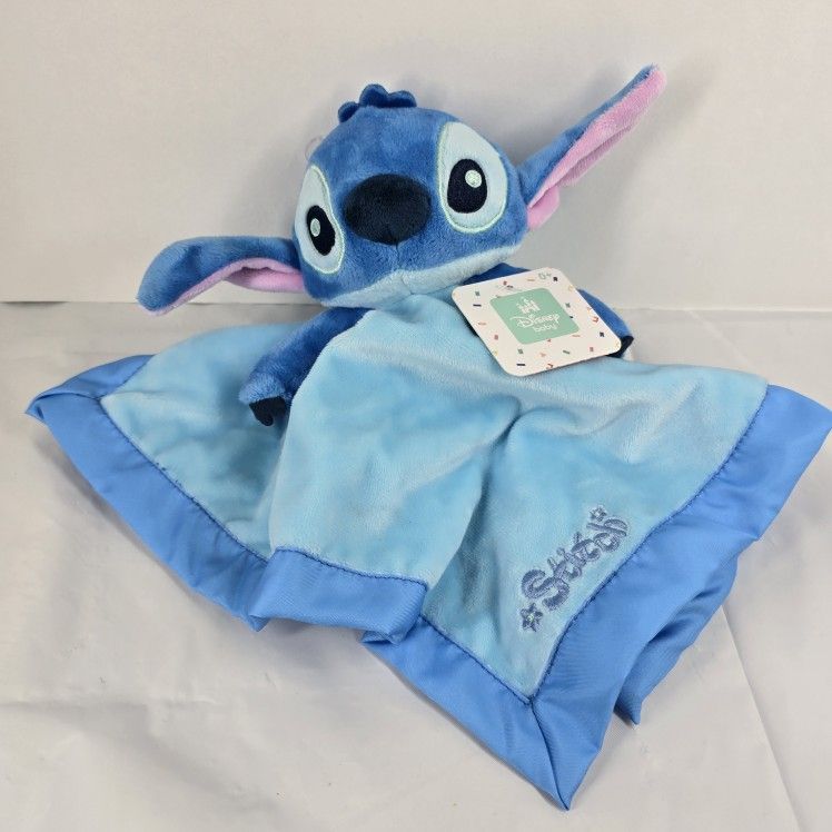 Disney Baby Lilo & Stitch Baby Blanket Blue Lovey 12"