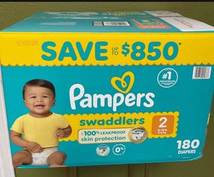 Pampers Swaddlers #2  180 Diapers 