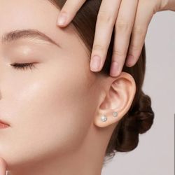 3 Pairs Elegant Minimalist Style Stud Earrings Synthetic Gems 14K Gold Plated Stud Earrings Suitable For Women