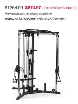Pulley Gym System With 180lbs plates