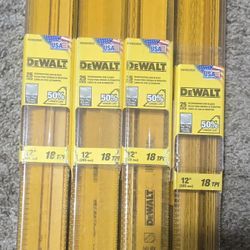 DEWALT Reciprocating Saw Blades, Straight Back, 12-Inch, 18 TPI, 25-Pack