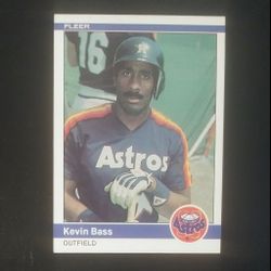 1984 Fleer Kevin Bass Houston Astros #221 Baseball Card Vintage Collectible Trading Sports MLB Major League Professional Pro