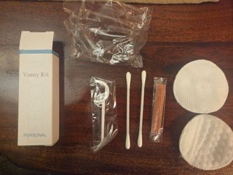 Personal Care Vanity Kits – Cotton Pads, Swabs, Nail File & Flosser – NEW