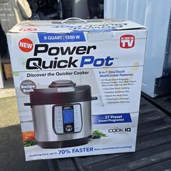 Power Quick Pot 6 Qt 8-in-1 Electric Pressure Cooker Multi-Cooker