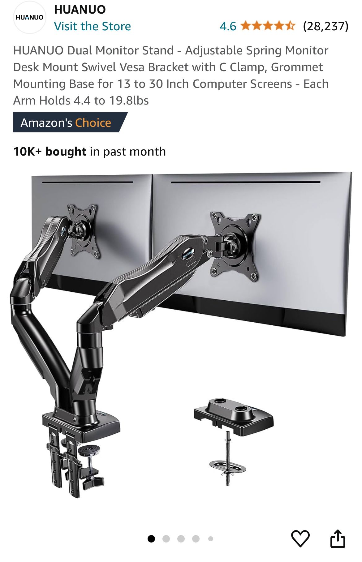 Dual Computer Monitor Stand