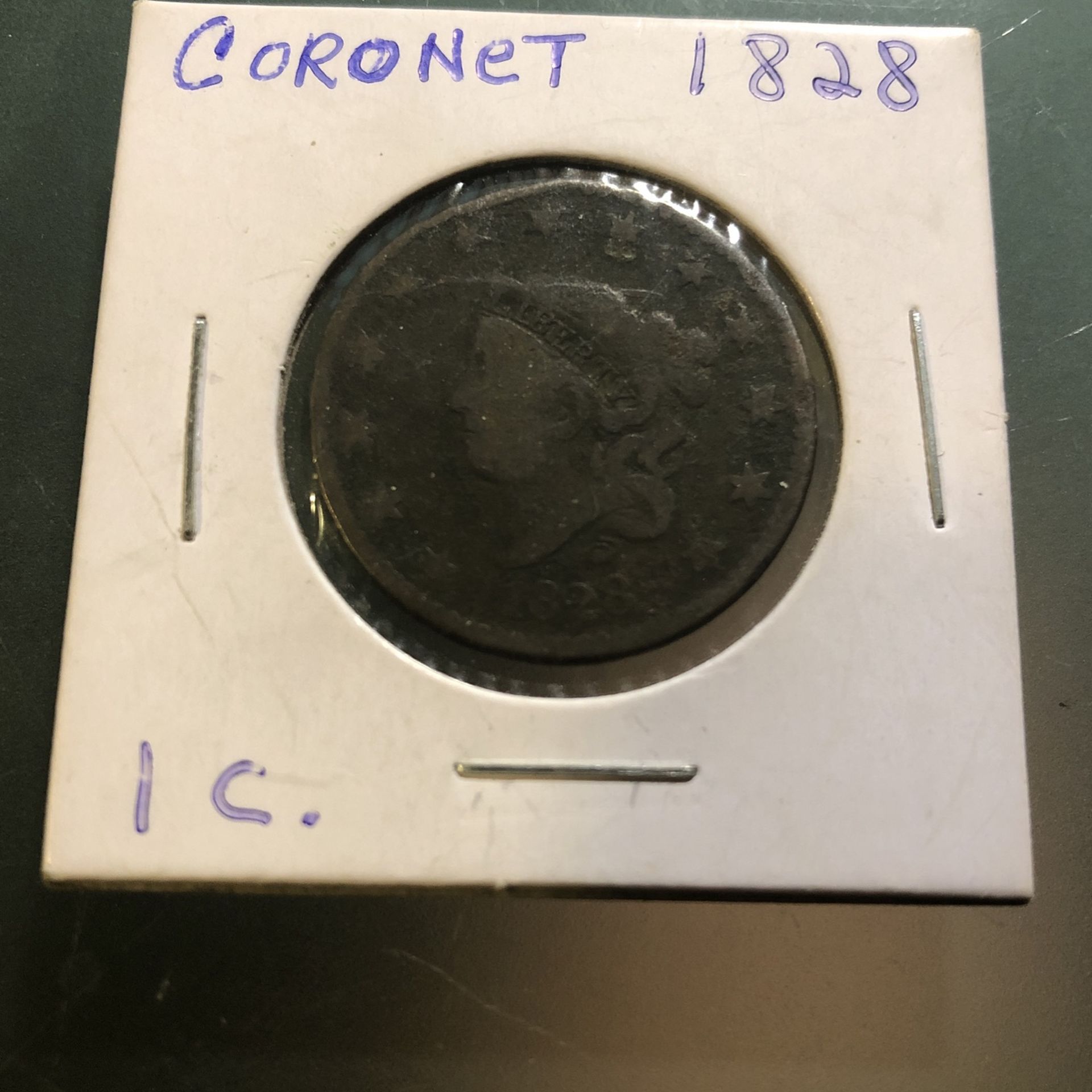 Antique 1828 Year Large U,S. 1 Cent