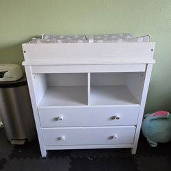 Changing Table, Mattress With Cover, & Soft Close