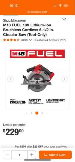 Milwaukee M18 FUEL 6-1/2 in. Circular Saw