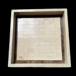 Vintage Bone Inlay  Serving Tray 12in X12in 