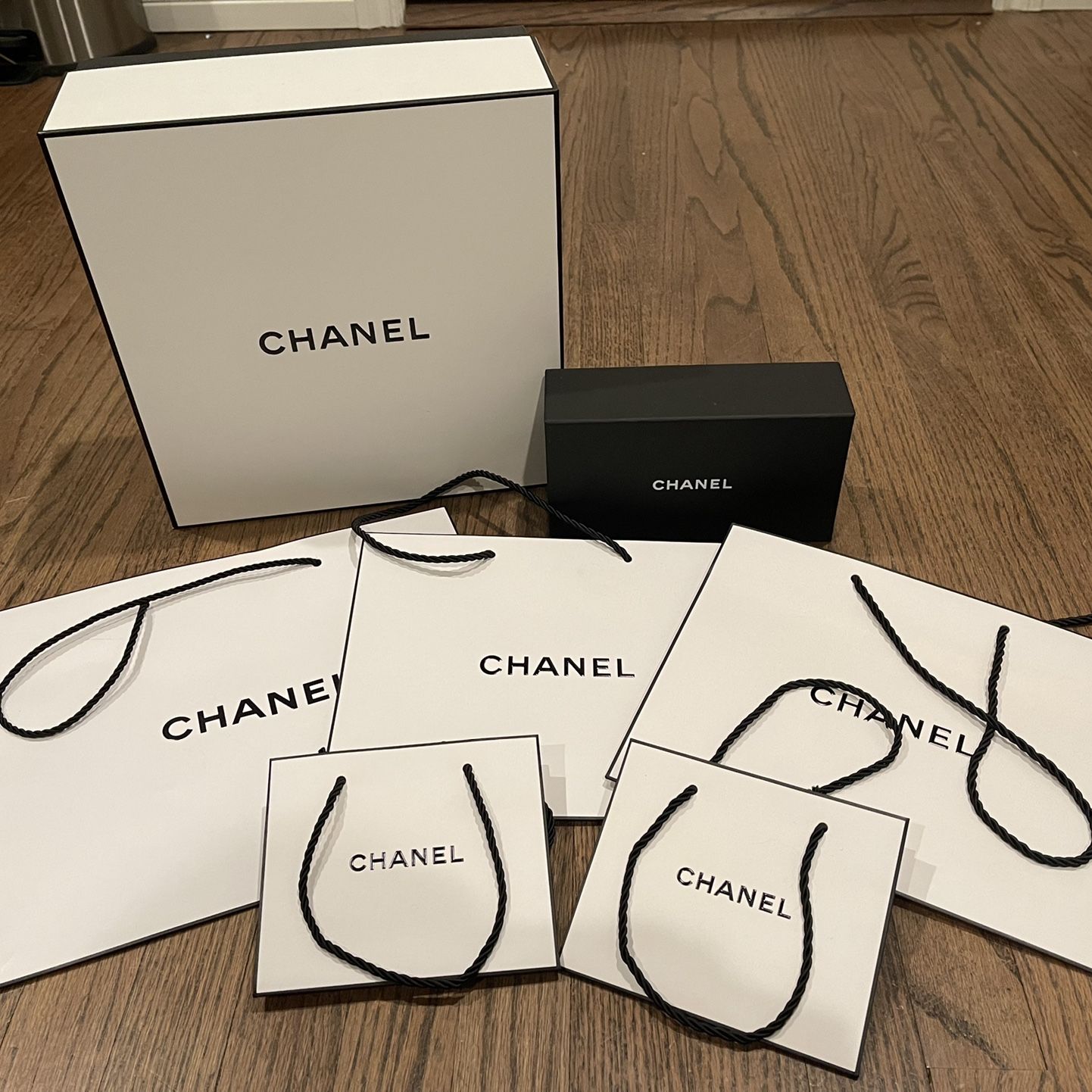 Chanel shoe box and shopping bag with ribbon for Sale in Los Angeles, CA -  OfferUp