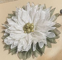 White Poinsettia Wreath