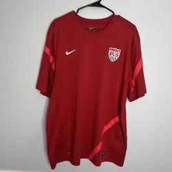 USMNT Team USA National Team Soccer Training Jersey Mens XXL Red Nike 2012