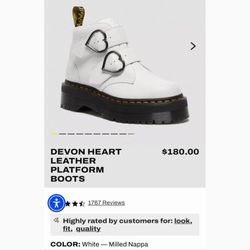 DR Martens Devon Gary Leather Platform Boots Size 9