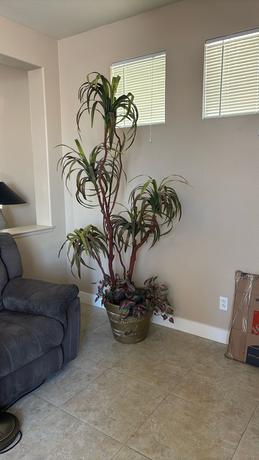 Tall Fake Plant W Planter