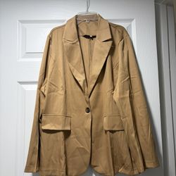 Women's mustard yellow blazer, XXl