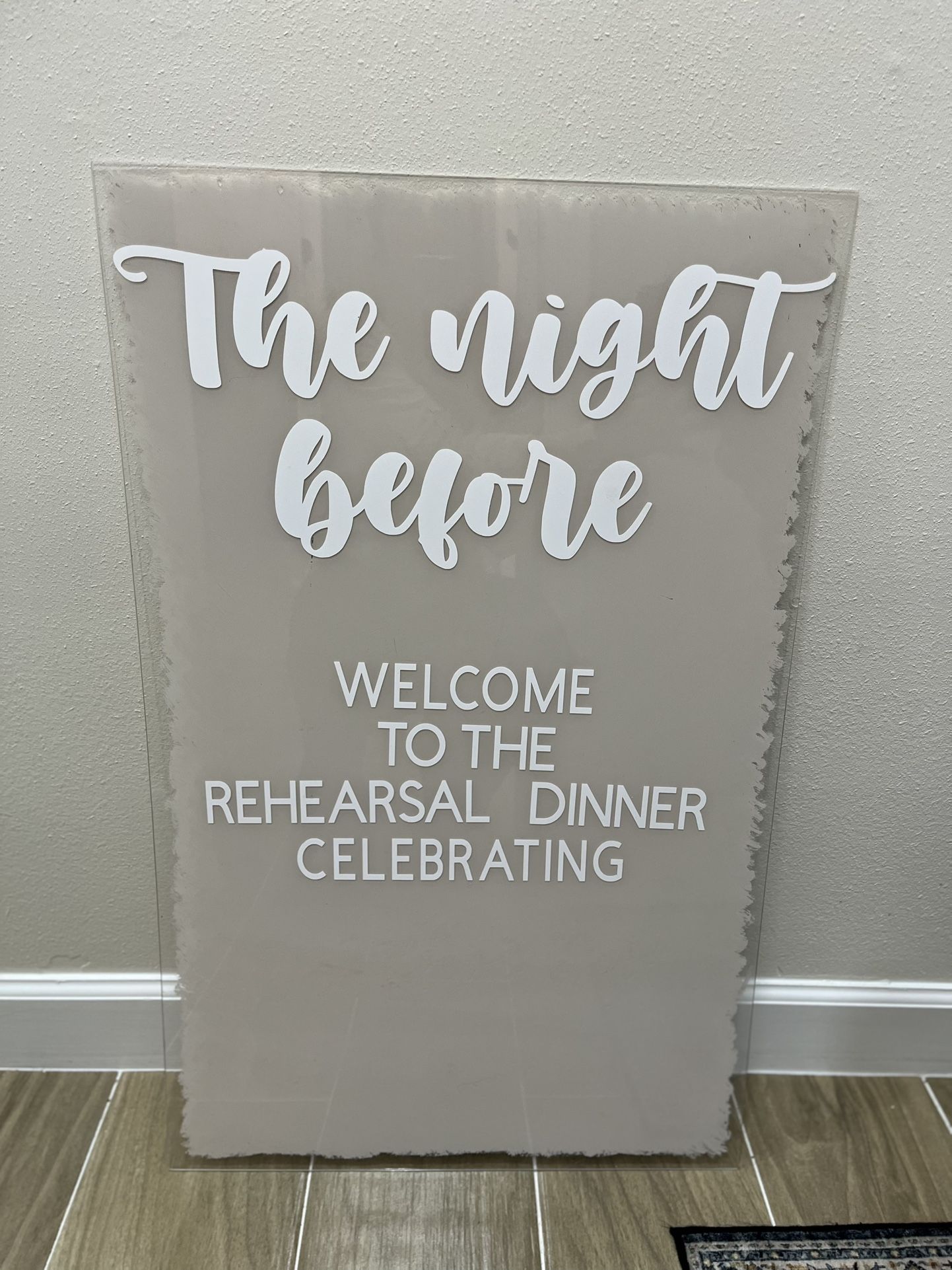 Rehearsal Dinner Sign