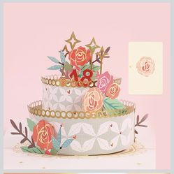 3D Pop Up Birthday Cadrs: Birthday Cake Postcards Pop Up Greeting Cards Happy Birthday Cards Best for Mom Wife Sister Boy Gir Friends (Birthday Cake)