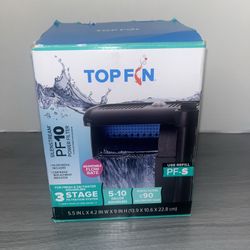 Topfin Silentstream PF10 Power Filter Oxygen Pump 3 Stage 5-10 Gallon Aquarium