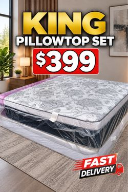 🟢KING PILLOWTOP SET
