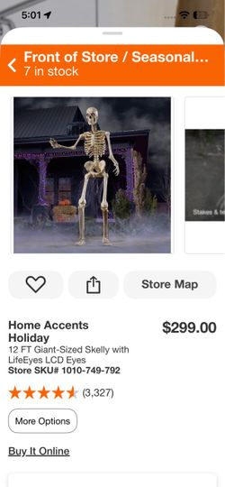 12 FT Giant-Sized Skelly with LifeEyes LCD Eyes