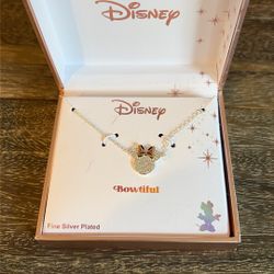 Disney Princess Minnie silver Plated Neclace