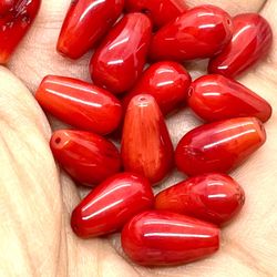 Lot Of 28 13mm Coral Beads