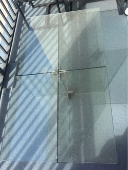 Large Rectangular Glass Table Top