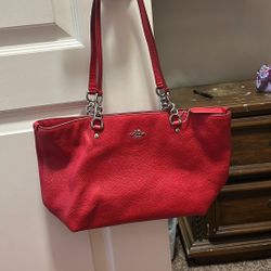 Red Coach Purse