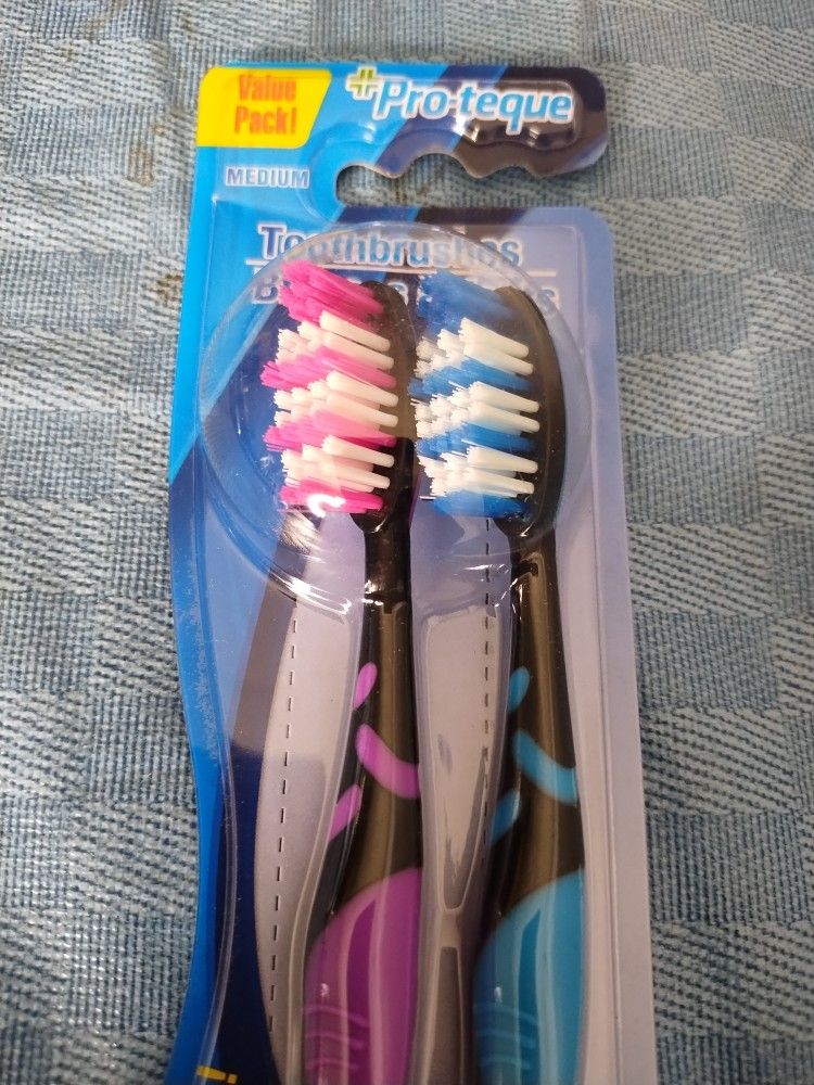 Proteque Toothbrushes Interdental Bristles Twin Pack