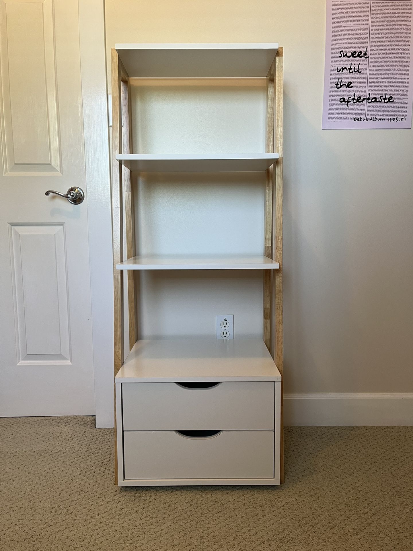 Ladder Bookcase with Drawers