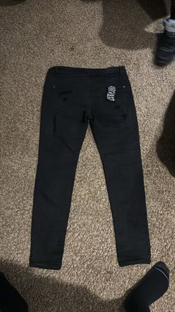 Ksubi Black Slim Fit Jeans with Graphic Patch