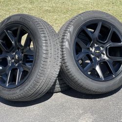 Like New 22” Chevy Silverado GMC Sierra wheels 6 lug rims Tahoe Suburban Denali Yukon Tires Escalade