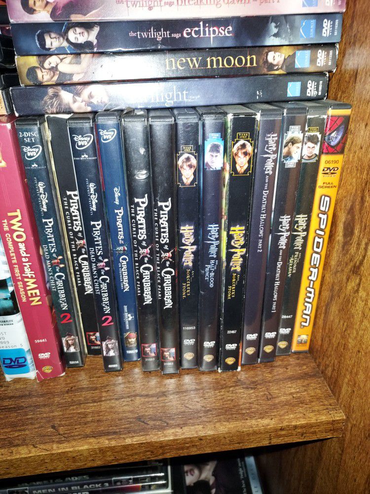Assorted DVDs Harry Potter Pirate Of Caribbean Spider-Man