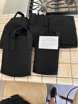 5- 7 GALLON GROW BAGS - black felt brand new